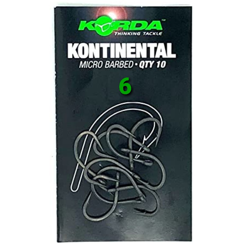 KORDA Kontinental Hooks size 6