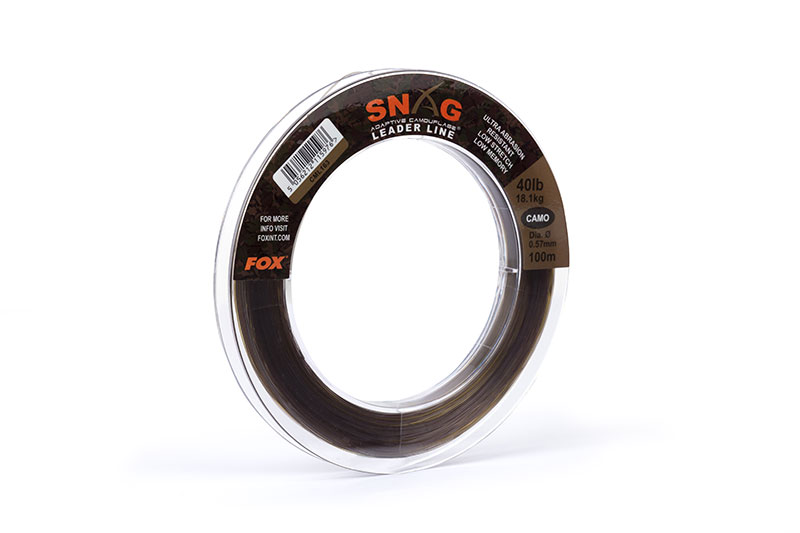 FOX SNAG LEADER LINE 30 libras (13,6 kg) - 0,47 mm x 100 m