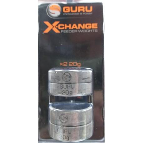GURU X-CHANGE Feeder Weights 20gr +30gr