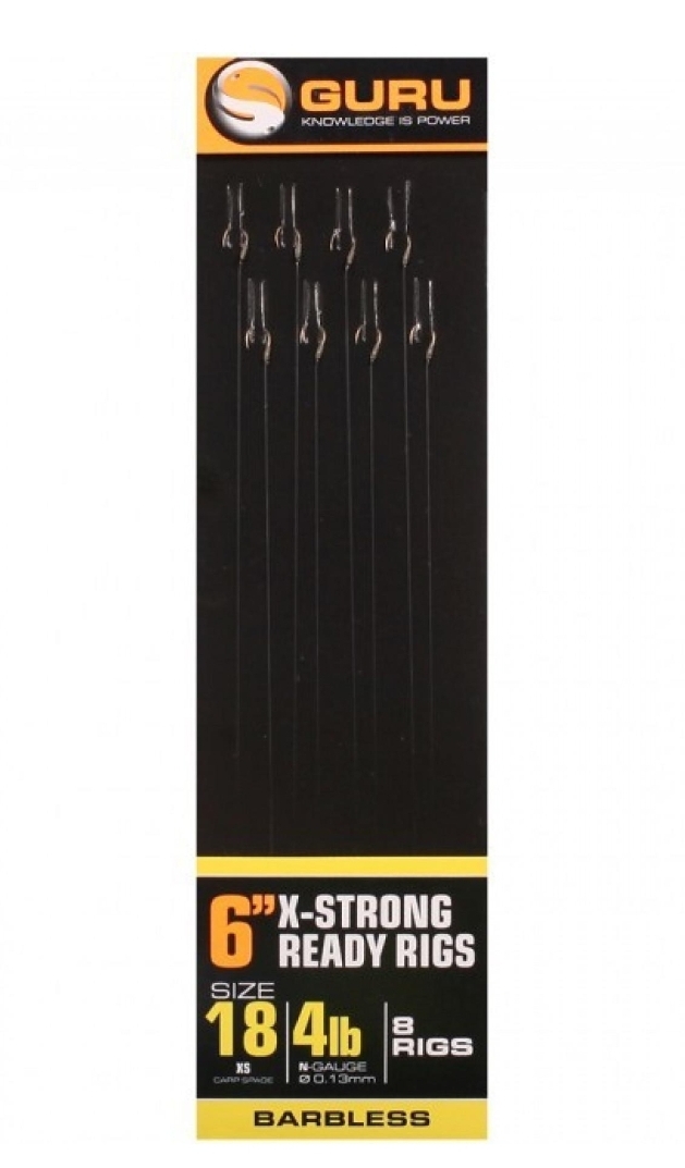 GURU X STRONGS READY RIGS SIZE 18 4lb 8un