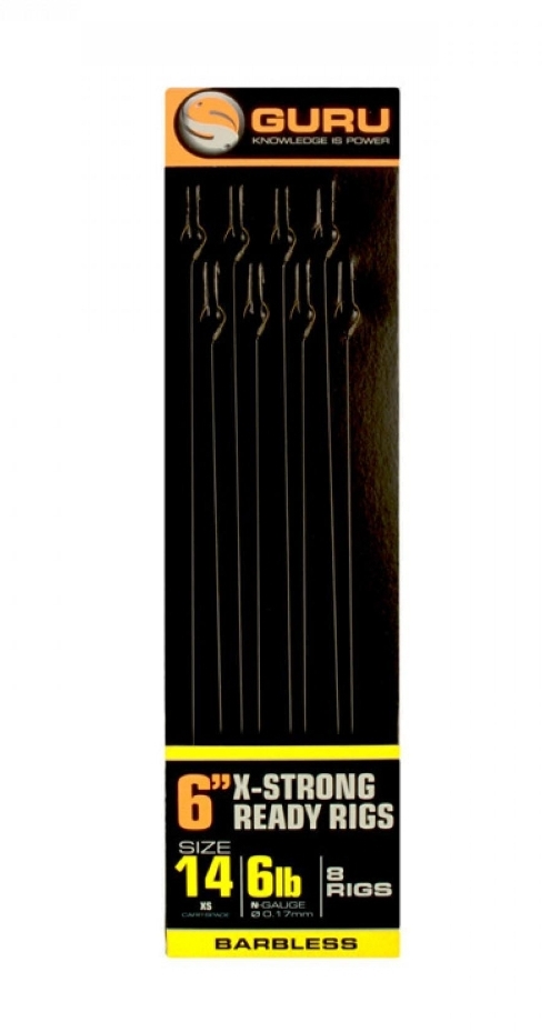 GURU X STRONGS READY RIGS SIZE 14 6lb 8un