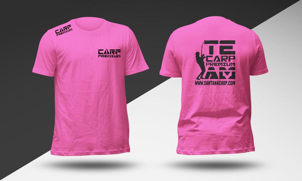 CARP PREMIUM Camiseta Color Rosa Flúor (Logo negro) M