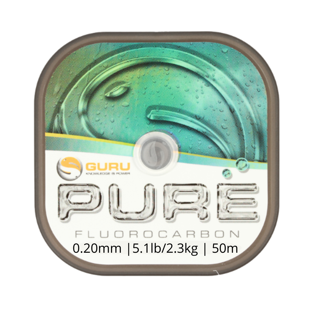 GURU Hilo Pure Fluorocarbon 0,20mm 4,1lb 2,3kg 50mts