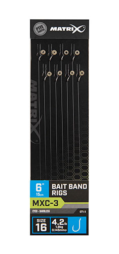 MATRIX MXC-3 Bait Band Rigs 15cm size 16 0.145mm