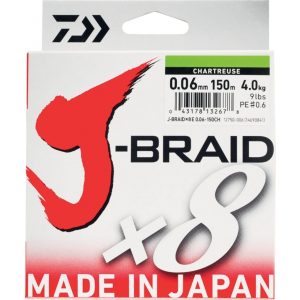 DAIWA Trenzado J-Braid x8 0,28mm 26,5kg 58lb 1500m Verde
