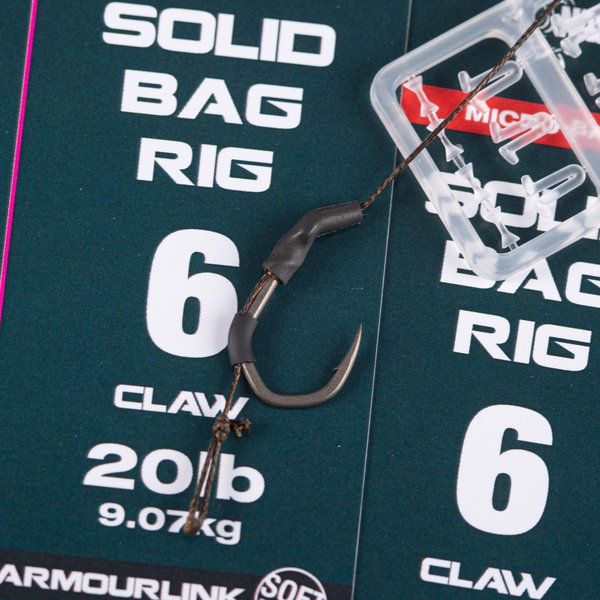 NASH SOLID BAG RIG SIZE 6 20 LB 9.07 KG MICRO BARBED